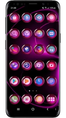 Theme Launcher - Spheres Pink android App screenshot 1