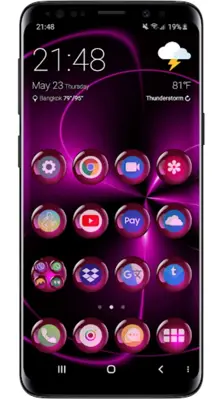 Theme Launcher - Spheres Pink android App screenshot 2