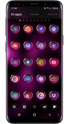 Theme Launcher - Spheres Pink android App screenshot 4