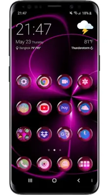 Theme Launcher - Spheres Pink android App screenshot 6